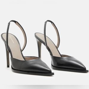 🖤 NWT ALLSAINTS Lily Leather Slingback